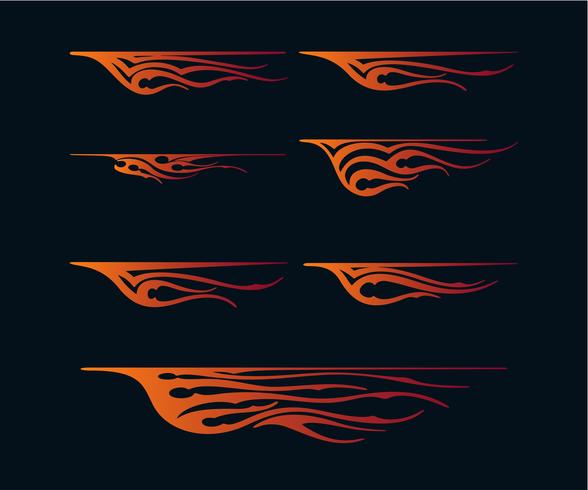 fire flames in tribal style for tattoo, vehicle and t-shirt decoration design. Vehicle Graphics, Stripe, Vinyl Ready Vector Art