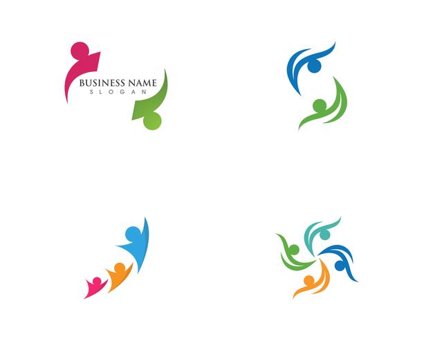 Adoption and community care Logo template vector icons