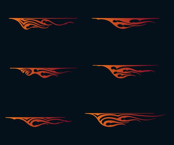 fire flames in tribal style for tattoo, vehicle and t-shirt decoration design. Vehicle Graphics, Stripe, Vinyl Ready Vector Art