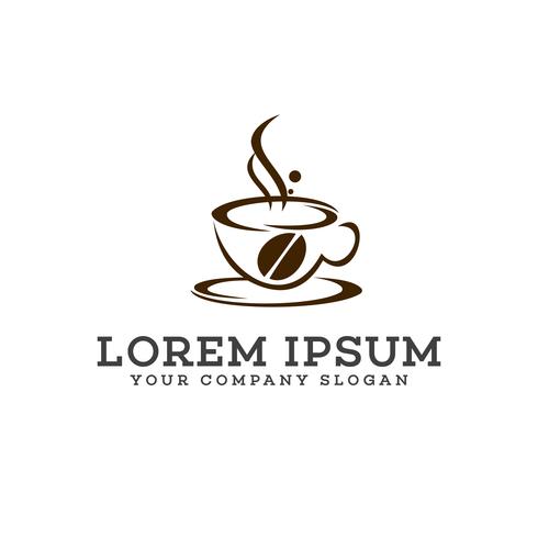 coffe logo design concept template vector