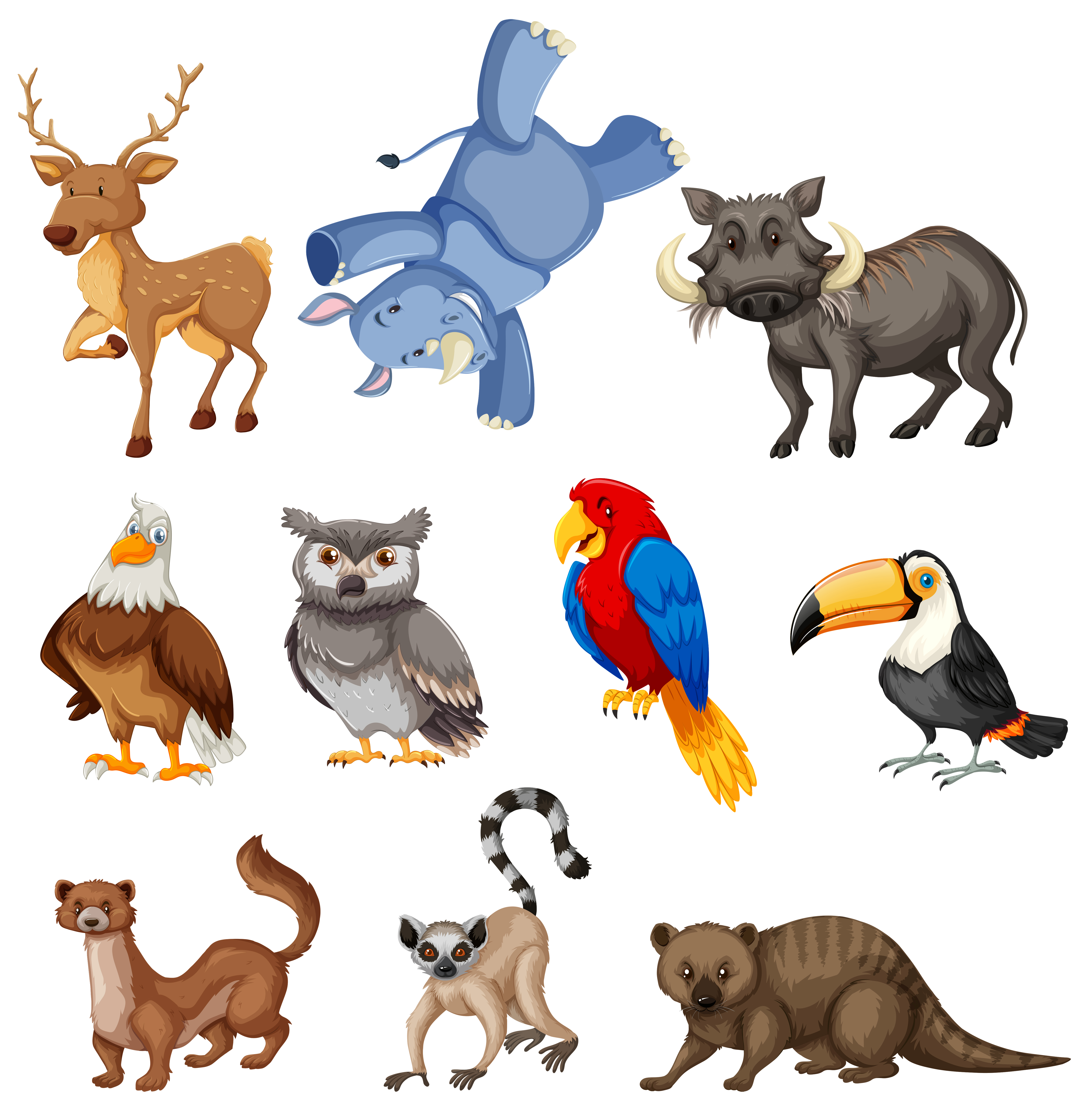 animal vector icons animal vector icons