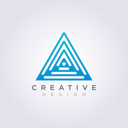 Abstract Triangle Vector Illustration Design Clipart Symbol Logo Template