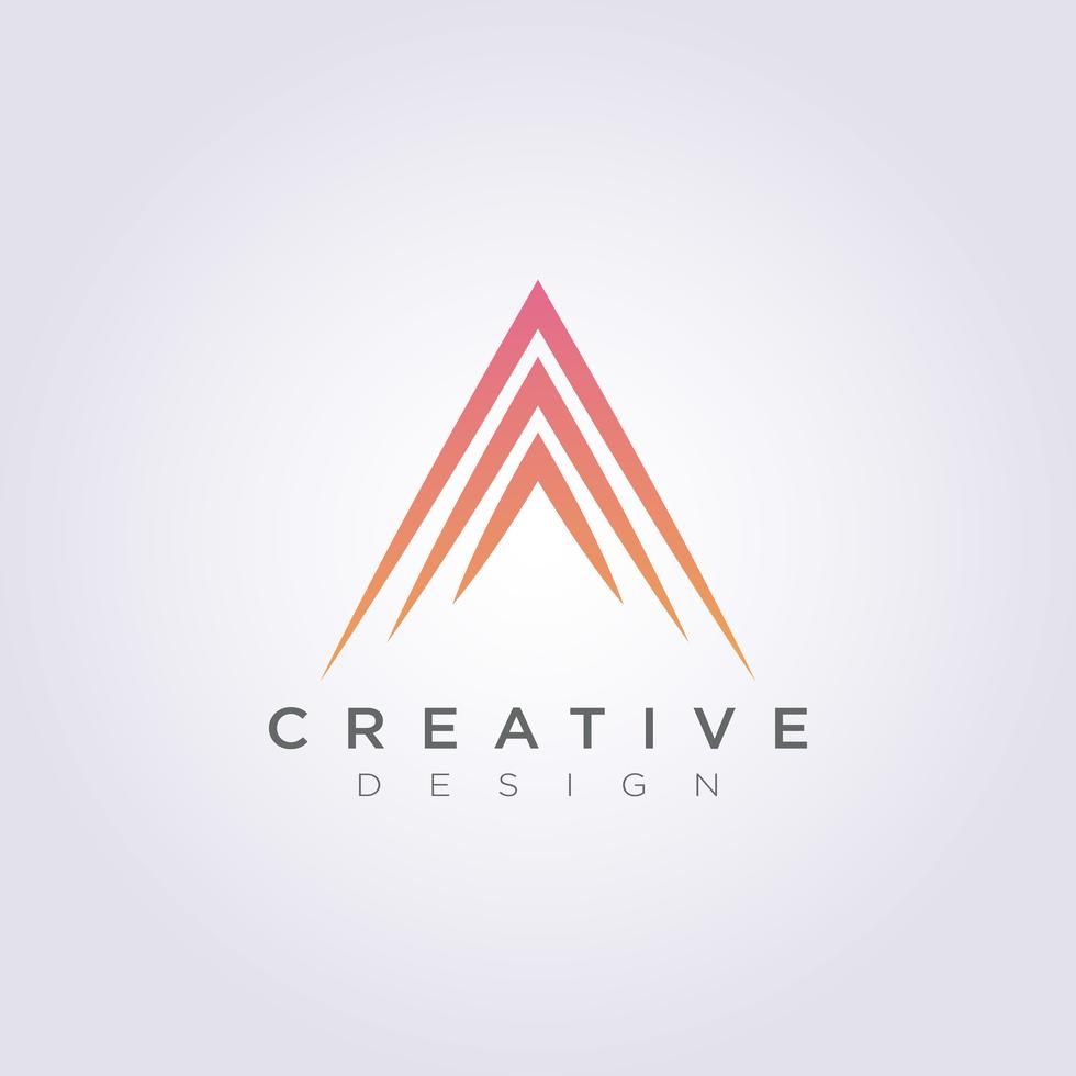 Abstract Triangle Vector Illustration Design Clipart Symbol Logo