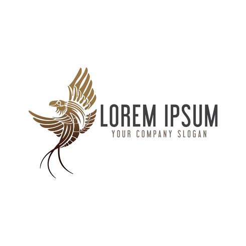 luxury bird logo design concept template vector