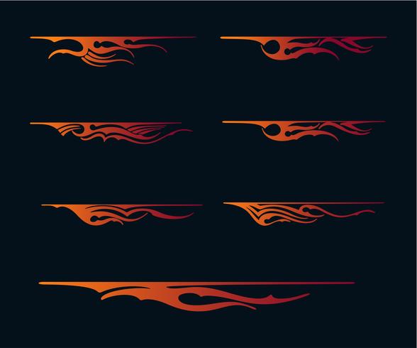 fire flames in tribal style for tattoo, vehicle and t-shirt decoration design. Vehicle Graphics, Stripe, Vinyl Ready Vector Art