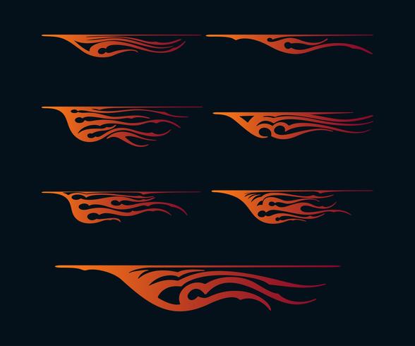 fire flames in tribal style for tattoo, vehicle and t-shirt decoration design. Vehicle Graphics, Stripe, Vinyl Ready Vector Art