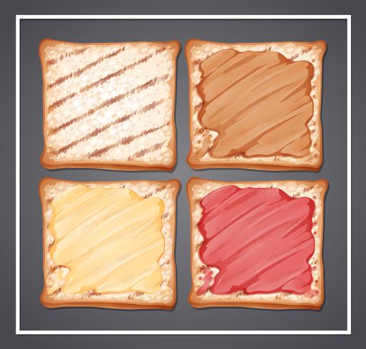 A set of toast vector