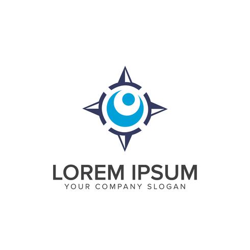 compass logo design concept template vector