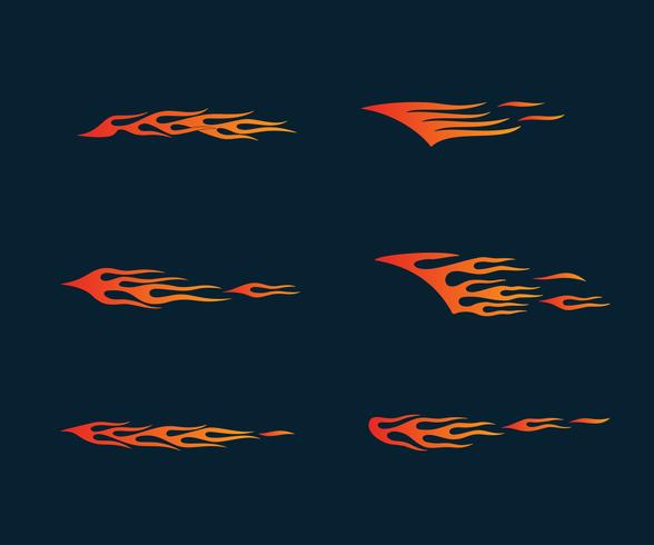 fire flames in tribal style for tattoo, vehicle and t-shirt deco vector