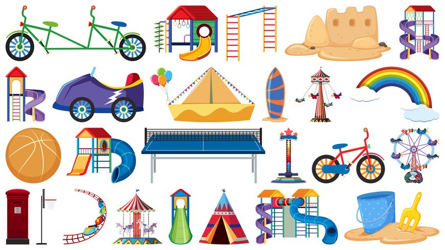 Set of playground tools vector