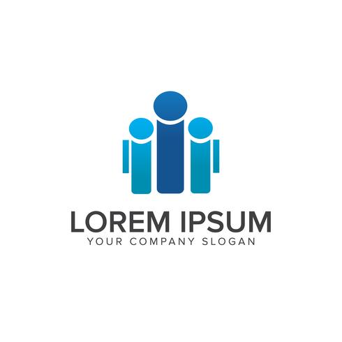 People Business And Consulting Logo Teamwork Communication Grou