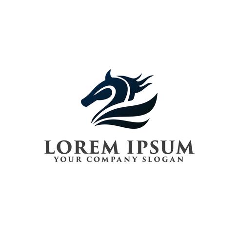 horse logo design concept template vector