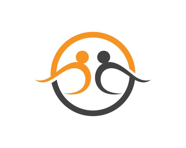 Adoption and community care Logo template vector icon