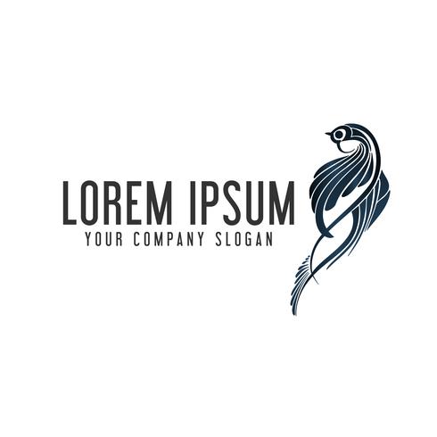 luxury bird logo design concept template vector