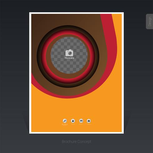 Folleto de negocio abstracto, diseño de portada, folleto - ilustración vectorial vector