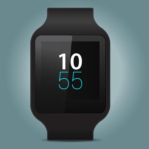 Smart watch on gray background vector