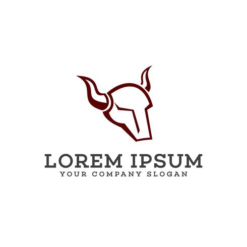 bull logo design concept template vector