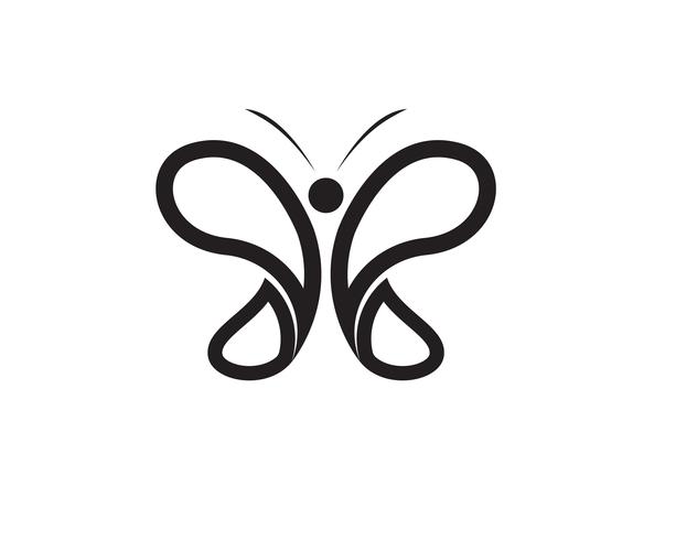 Mariposa conceptual simple, colorido icono. Logo. vector