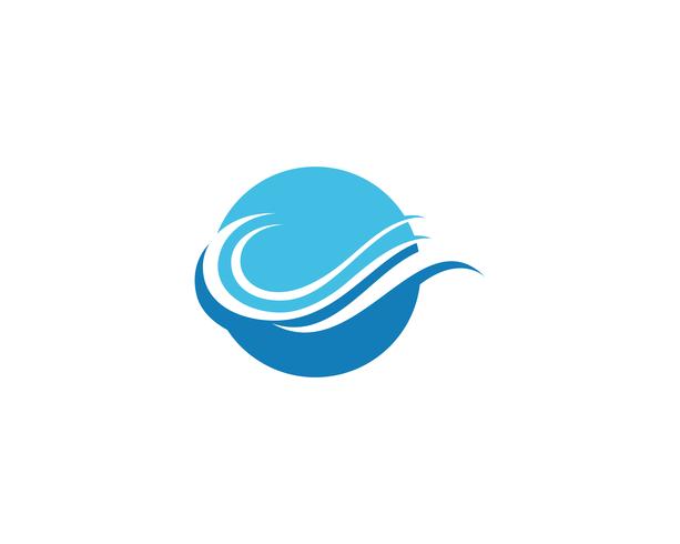 Water Wave symbol and icon Logo Template vector