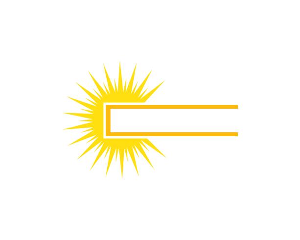 Sun logo  star icon web Vector