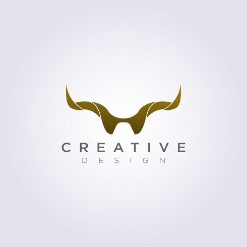 Animal Horn Abstract Vector Illustration Design Clipart Symbol Logo Template