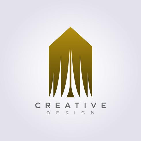 Luxury Tent Vector Illustration Design Clipart Symbol Logo Template