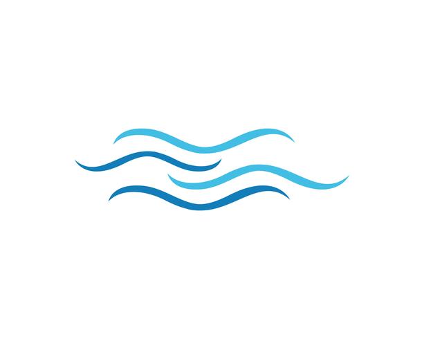 Water Wave symbol and icon Logo Template vector