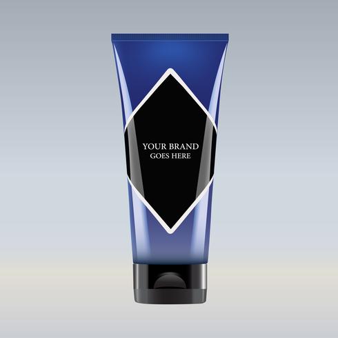 Realistic cosmetic cream bottle mock up vector