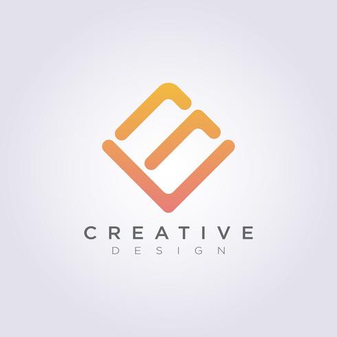 Abstract Square Vector Illustration Design Clipart Symbol Logo Template