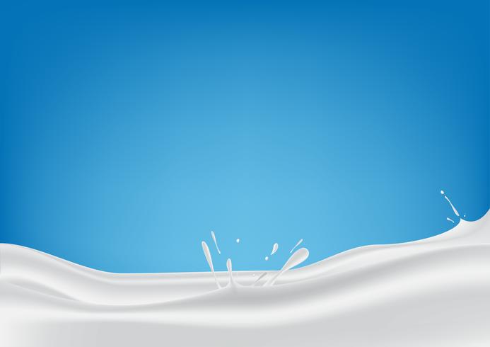 Abstract background ripple milk on blue , illustration design. vector