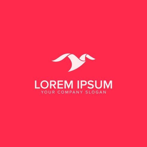 minimalist modern bird logo design concept template vector