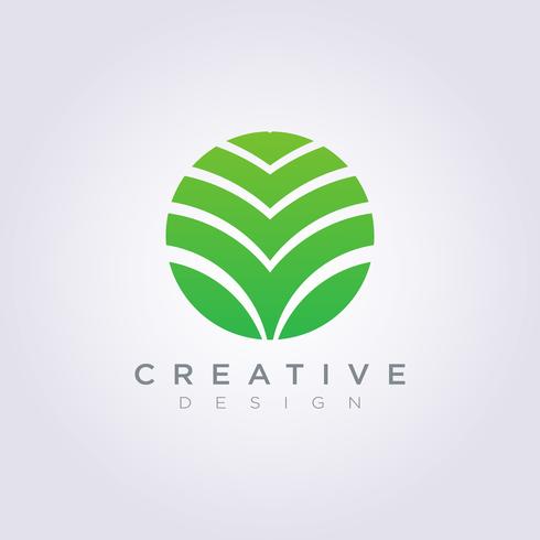 Leaf Circle Template Design Company Logo Vector Symbol Icon