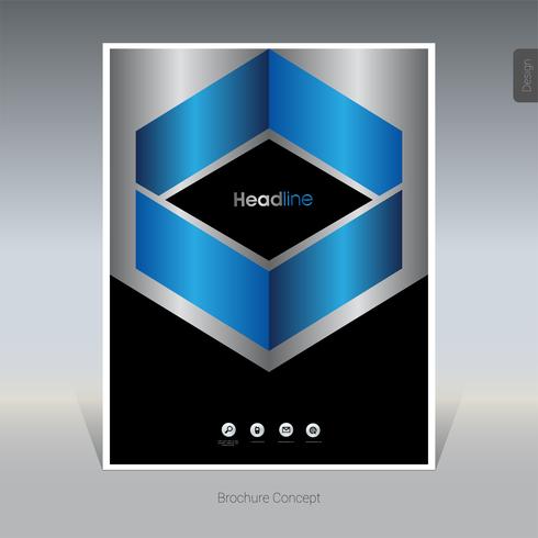 Abstract business brochure, cover design, flyer - Vector Illustration