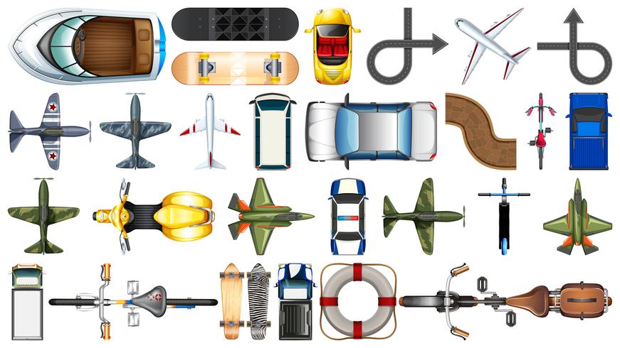 Set of transportation vehicle vector