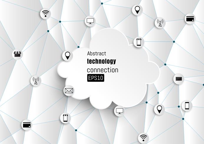 Technology network. Growth background. vector