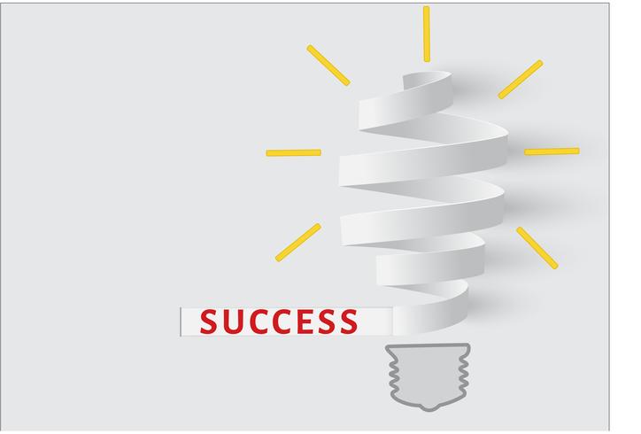 Light bulb paper. Concept of creative business success. vector