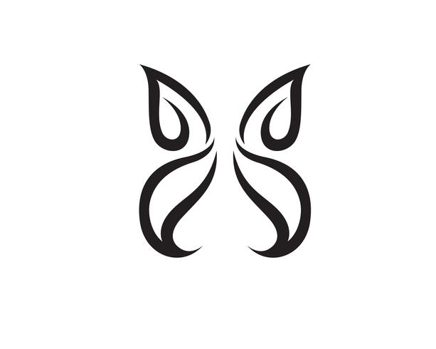 Mariposa conceptual simple, colorido icono. Logo. vector