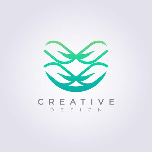 Modern Abstract Leaves Template Design Company Logo Vector Symbol Icon