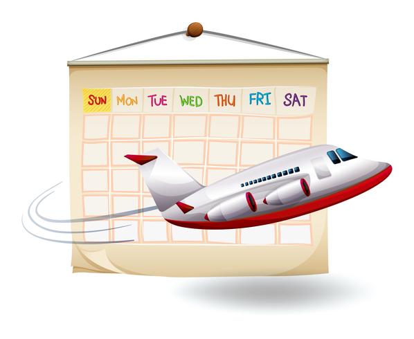 A planned holiday trip vector