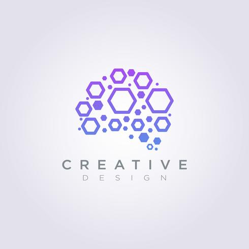 Digital Brain Data Template Design Company Logo Vector Symbol Icon