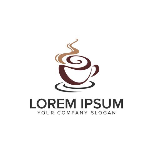 Plantilla de concepto de diseño de logotipo de café. vector completamente editable