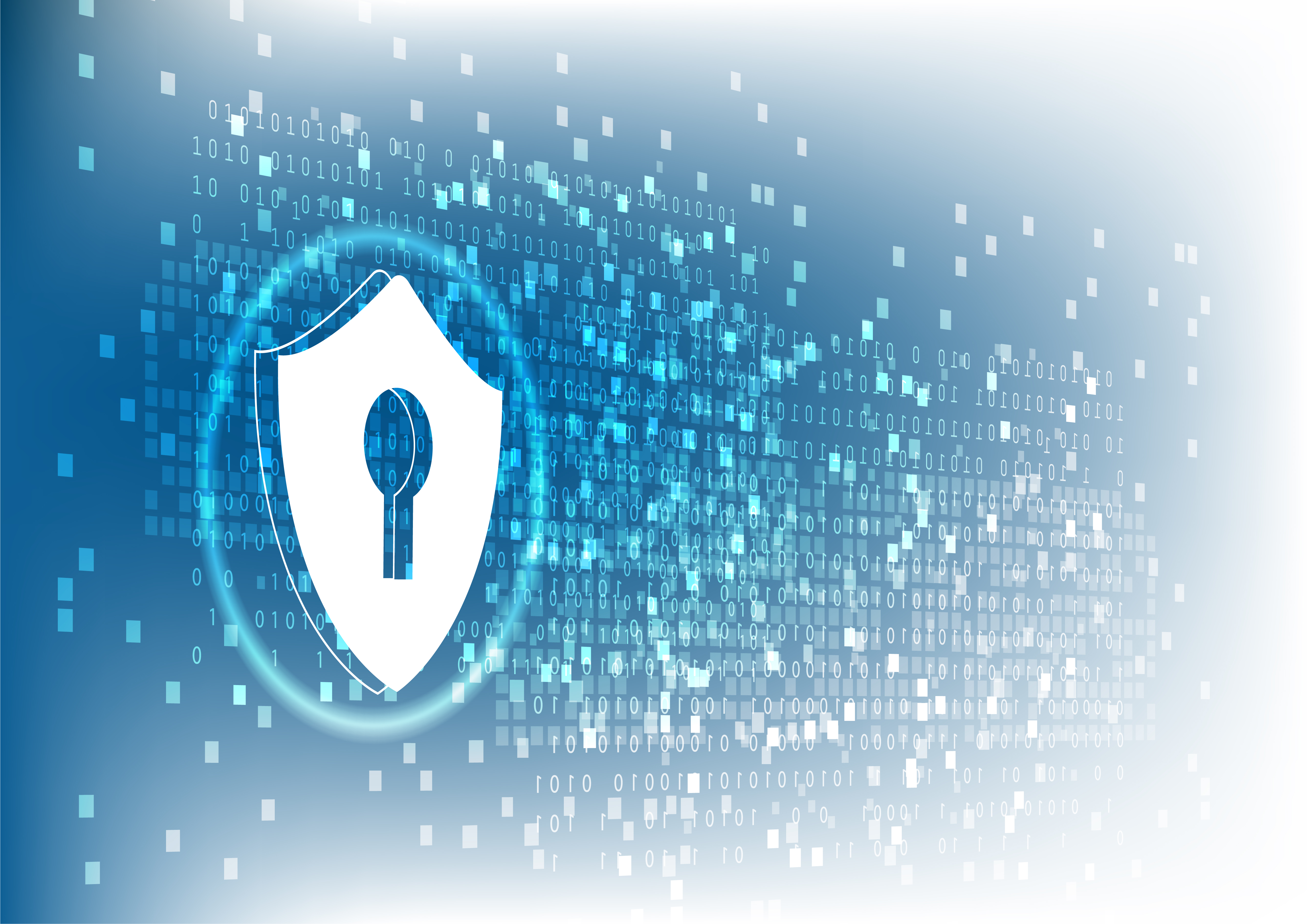 technology cyber security concept of protect computer virus