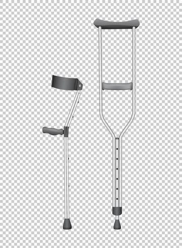 Two walking sticks for handicaped vector