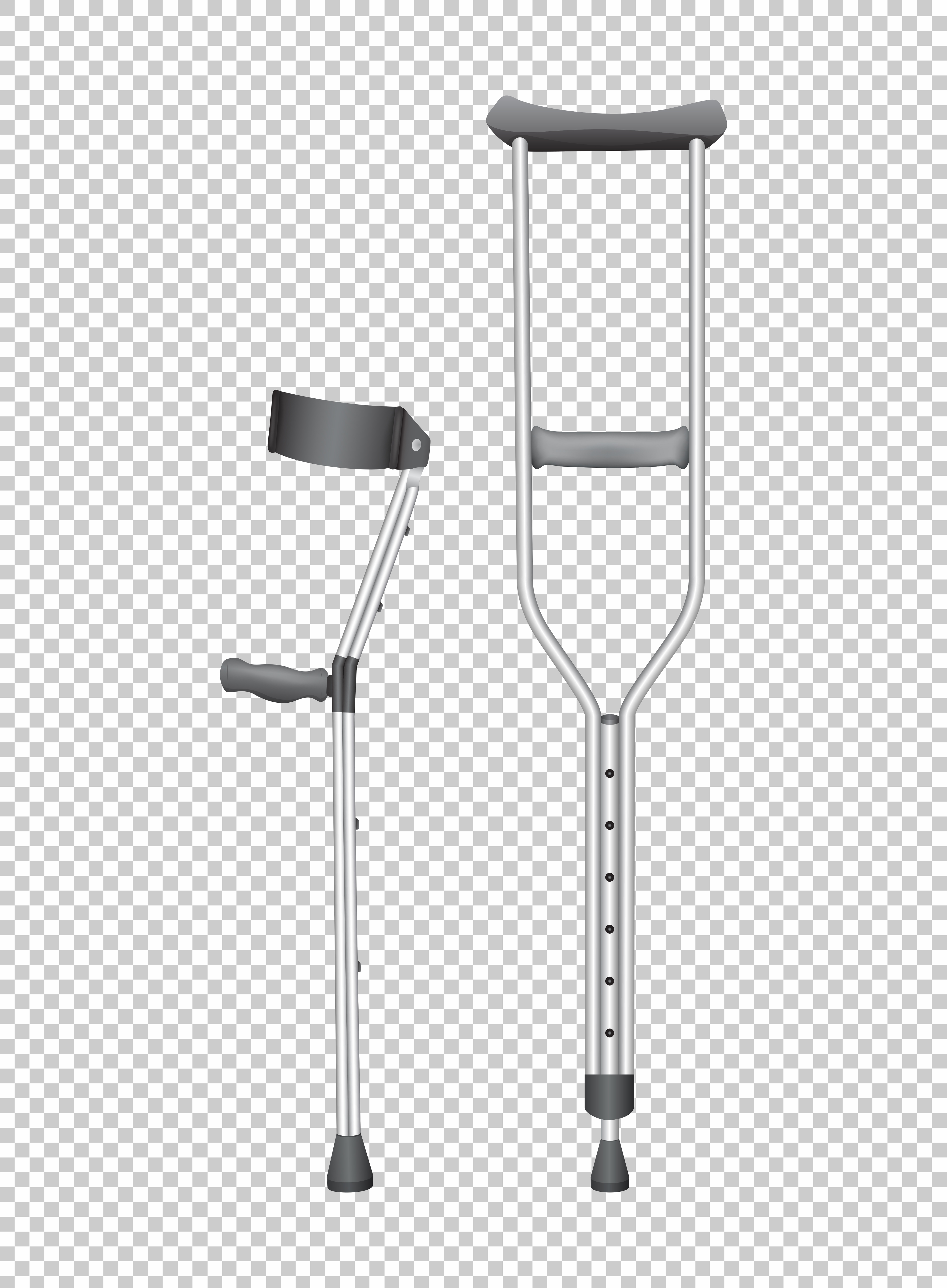 Two walking sticks for handicaped 607511 Vector Art at Vecteezy