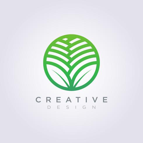 Leaf Circle Template Design Company Logo Vector Symbol Icon