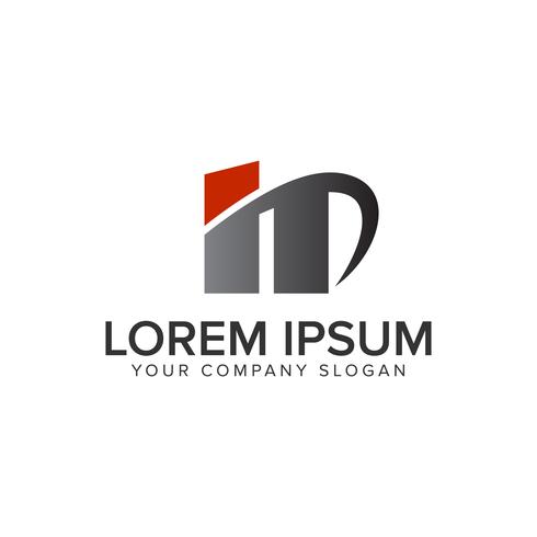 Plantilla de concepto de diseño de logotipo de modrn letra creativa vector