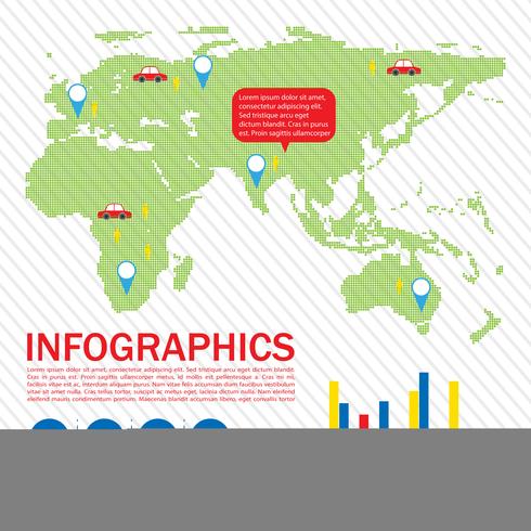 A graphical interface of a map vector