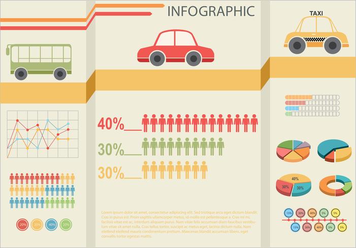 Infographics of the transportation vector