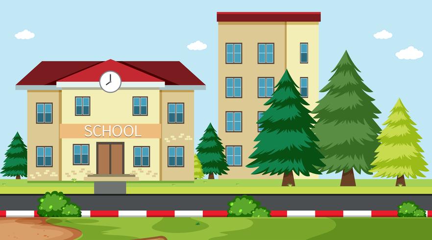 A simple school background vector