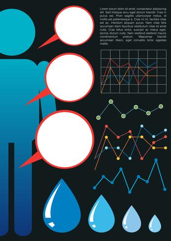 Una infografía de un hombre. vector